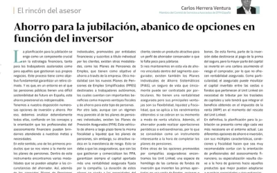 ‘Ahorro para la jubilación, abanico de opciones’, colaboramos en el nº159 de abril de la revista de Actualidad de las Empresas Aragonesas