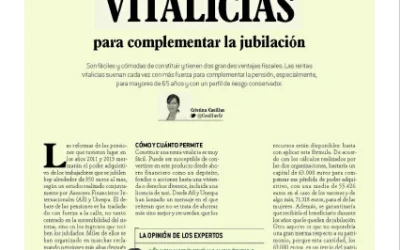 Rentas Vitalicias para complementar la jubilación (colaboración en el artículo de Inversión y Finanzas)