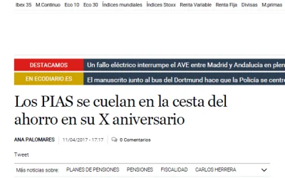 Los PIAS se cuelan en la cesta del ahorro en su X aniversario (El Economista)